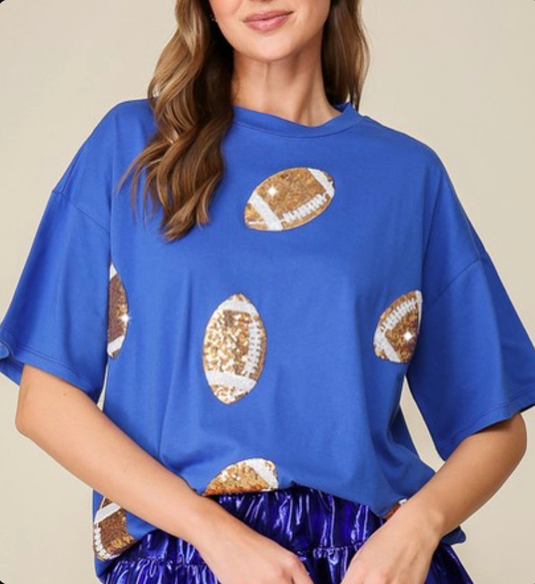 Royal Game Day Football Tee