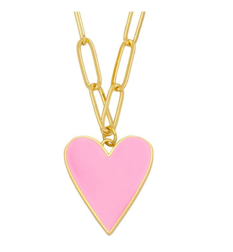 Pink Heart Necklace