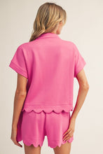 PREORDER Pink Scallop Short Set