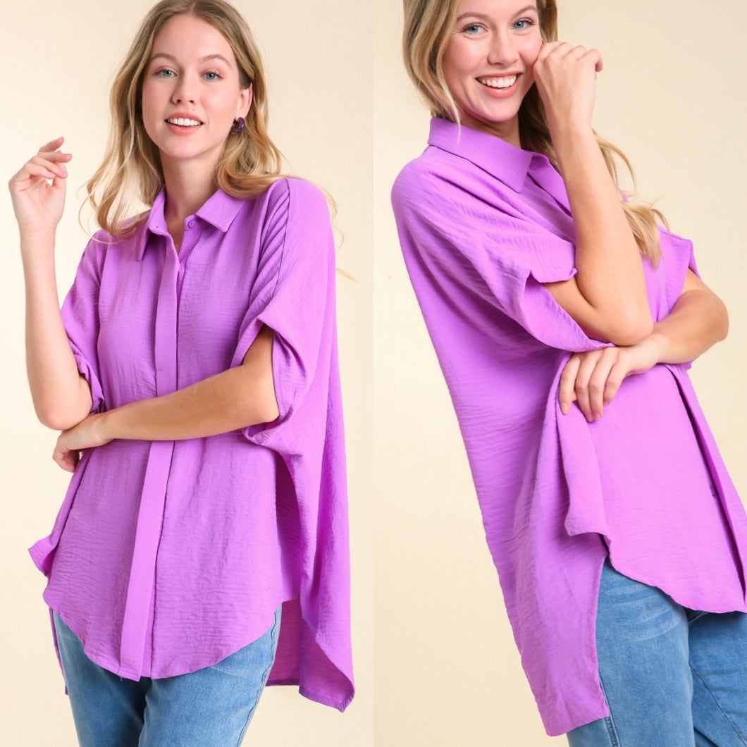Orchid Oversized Dolman Shirt