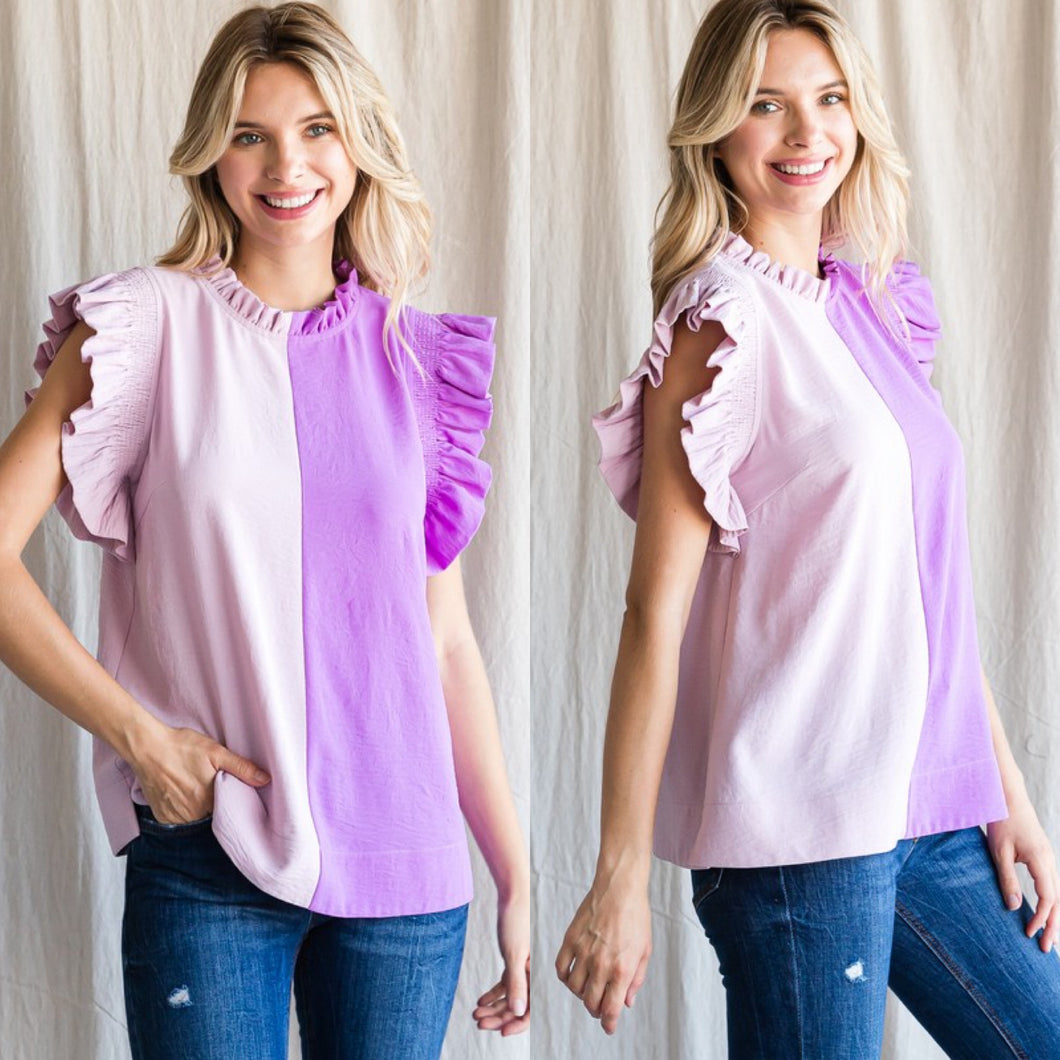 Lavender Waverly Top