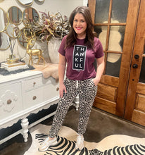 Thermal Knit Leopard Joggers