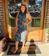 Camo Terry Midi Dress
