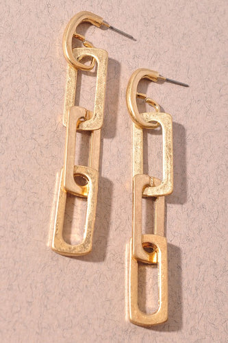 Gold Chain Link Earrings