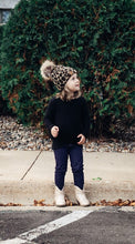 KIDS Leopard Pom Pom Beanie