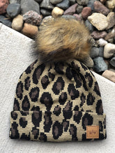 KIDS Leopard Pom Pom Beanie