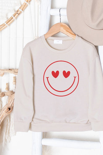Sand Youth Smiley Heart Sweatshirt