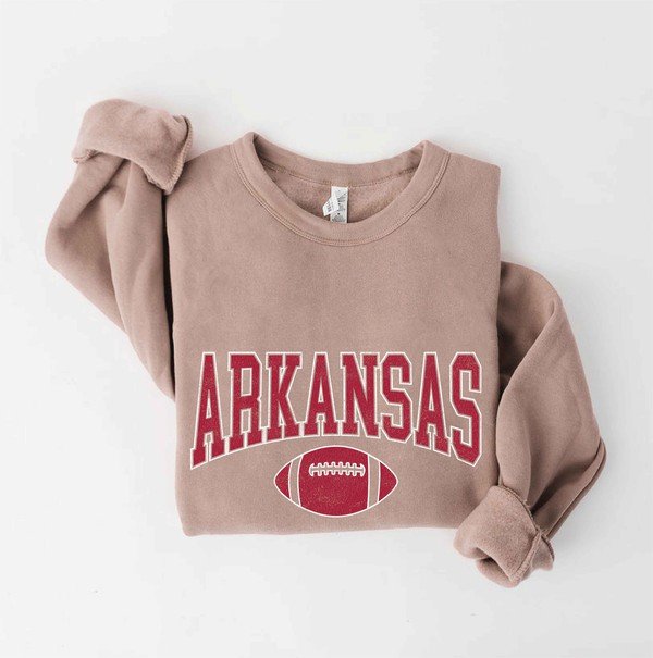 Dark Tan Arkansas Football Sweatshirt