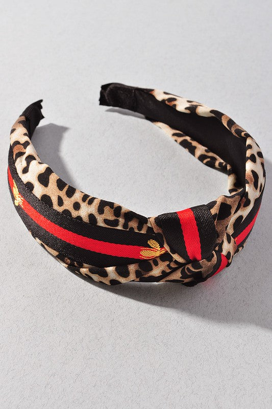 Brown Leopard Headband