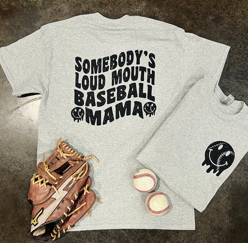 Loud Mouth Baseball Mama Tee