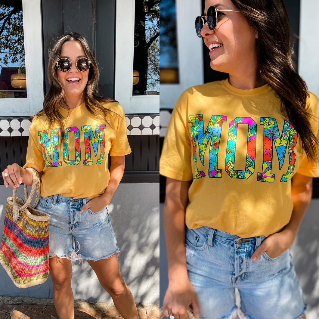 Citrus Floral MOM Tee