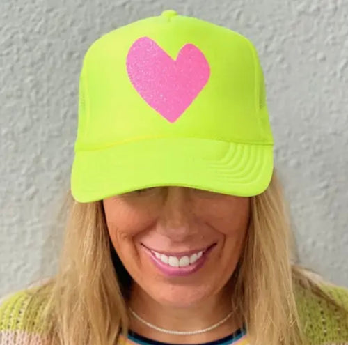 Neon Heart Trucker Hat