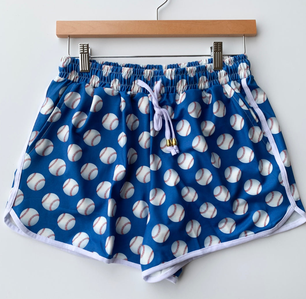 Baseball Drawstring Shorts