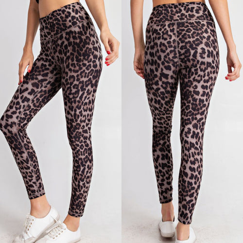 Dark Brown Leopard Buttery Soft Leggings