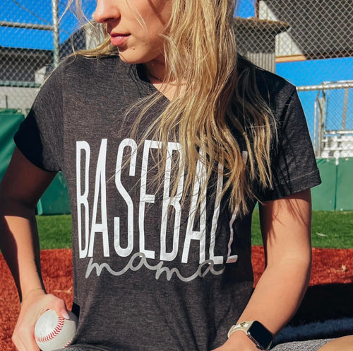 Baseball Mama V-Neck Tee