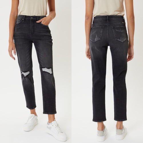 Lyla Mom Jeans-Vintage Black