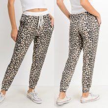 Thermal Knit Leopard Joggers