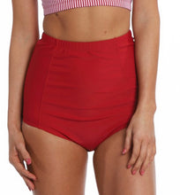 Red High Waisted Bottom-SWIM