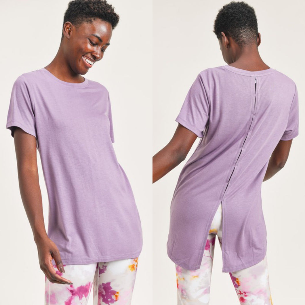 Lilac Ventilated Back Athleisure Shirt