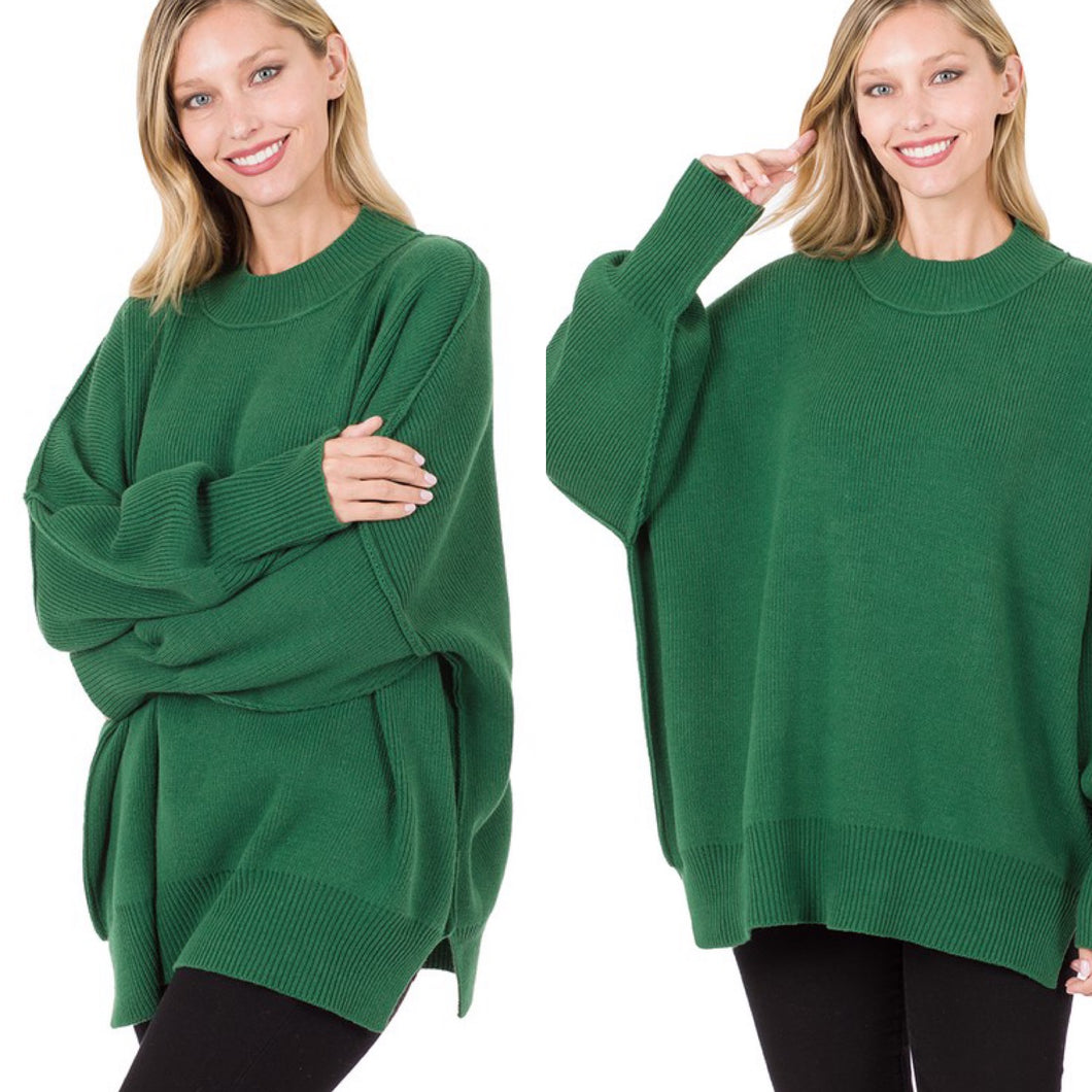 Green Emma Oversized Sweater