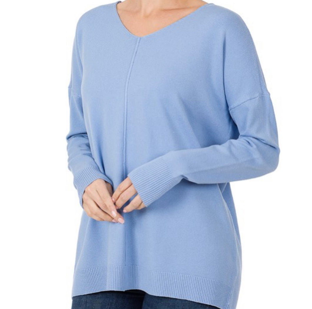 Basic Spring Sweater-Blue
