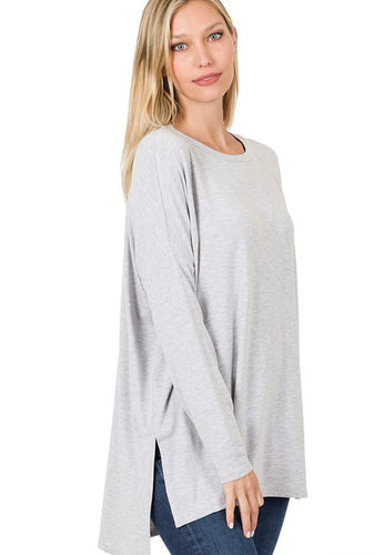 Grey Basic Dolman Top